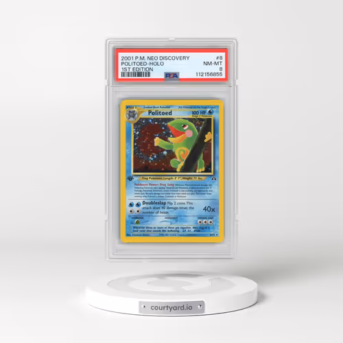 2001 Pokémon Neo Discovery #8 Politoed - 1st Edition Holo (PSA 8 NM-MT)