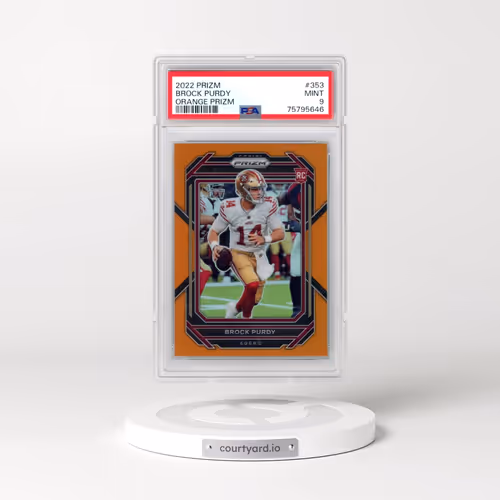 2022 Panini Prizm #353 Brock Purdy - Orange Prizm (PSA 9 MINT)