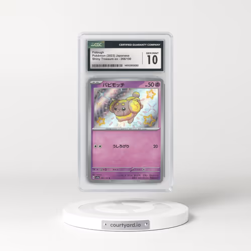 2023 Shiny Treasure ex #266/190 Fidough (CGC 10 GEM MINT)