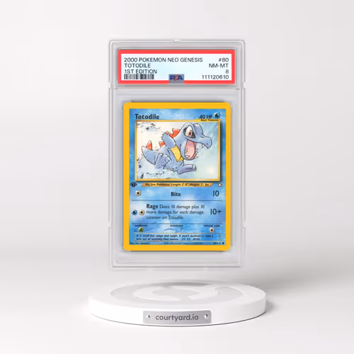 2000 Pokémon Neo Genesis #80 Totodile - 1st Edition (PSA 8 NM-MT)