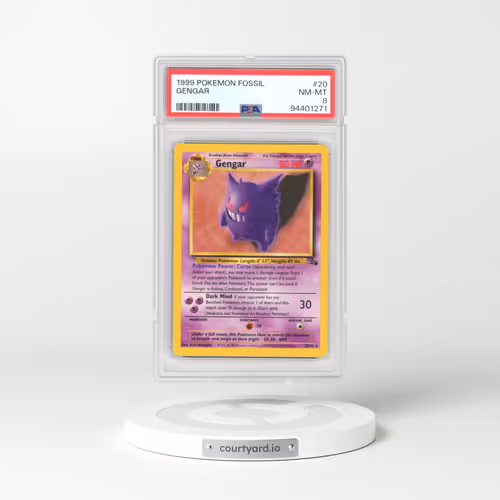 1999 Fossil #20 Gengar (PSA 8 NM-MT)