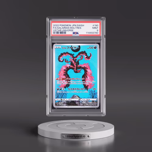2022 Pokémon Sword & Shield Vstar Universe #190 Galarian Moltres - Full Art (PSA 9 MINT)