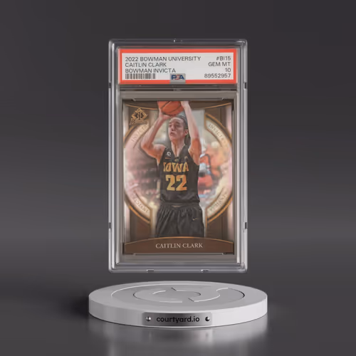 2022 Bowman Chrome University Bowman Invicta #BI15 Caitlin Clark (PSA 10 GEM MINT)