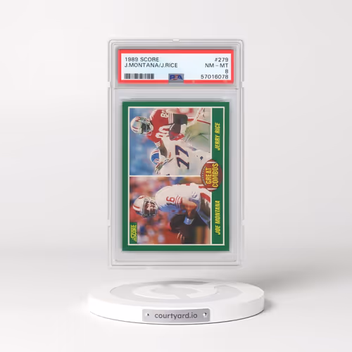 1989 Score #279 Jerry Rice/Joe Montana (PSA 8 NM-MT)