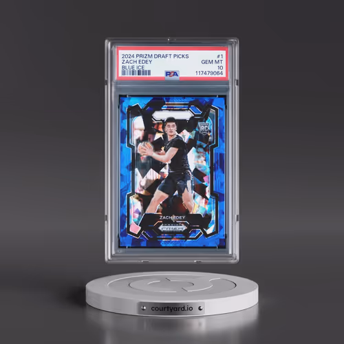 2024 Panini Prizm Draft Picks #1 Zach Edey - Blue Ice (PSA 10 GEM MINT)
