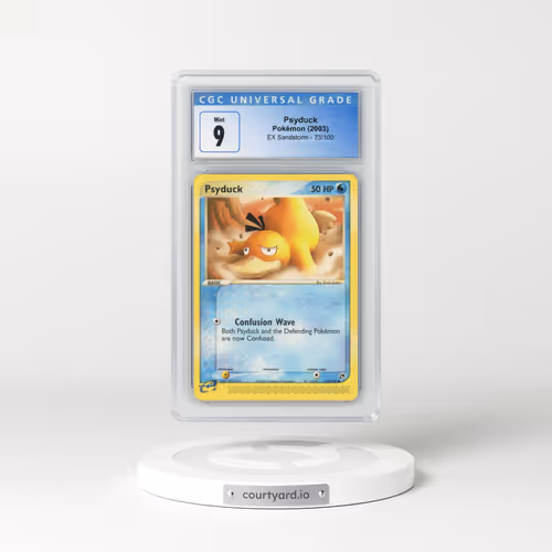 2003 EX Sandstorm (2003 Copyright, w/ "e" Symbol) #73/100 Psyduck (CGC 9 MINT)