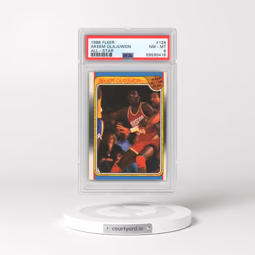 1988 Fleer #126 Akeem Olajuwon - All-Star (PSA 8 NM-MT)