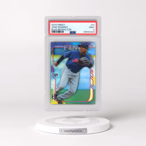 2014 Finest #81 Jose Ramirez - Blue Refractor (PSA 9 MINT)