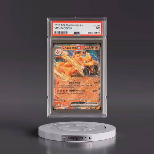 2023 Pokémon Mew EN-151 #006 Charizard EX - Holo (PSA 7 NM)