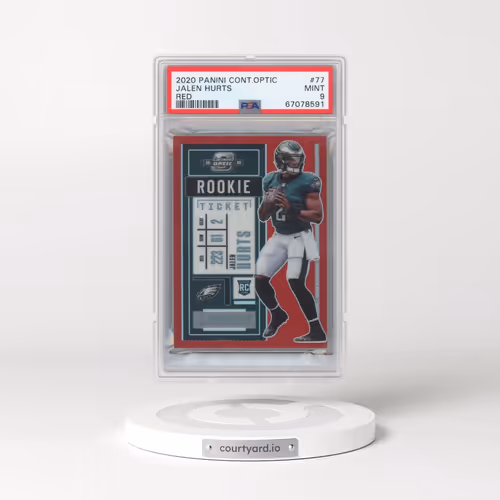 2020 Panini Contenders Optic #77 Jalen Hurts - Red (PSA 9 MINT)