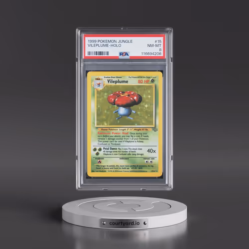 1999 Pokémon Jungle #15 Vileplume - Holo (PSA 8 NM-MT)