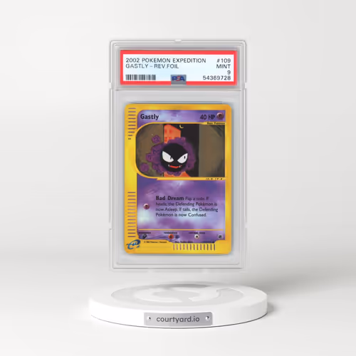 2002 Pokémon Expedition #109 Gastly - Reverse Foil (PSA 9 MINT)