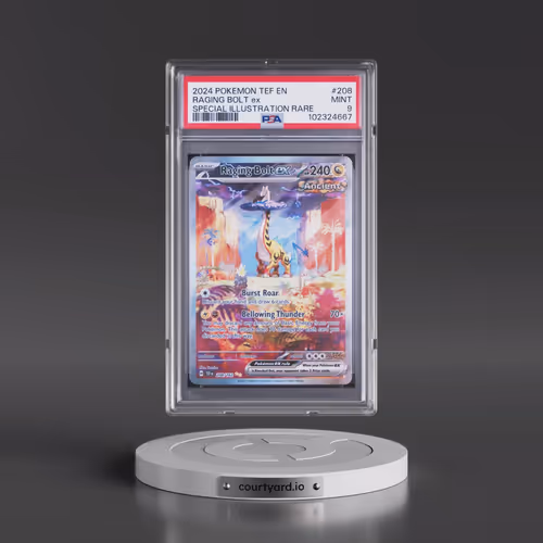 2024 Pokémon Tef EN-Temporal Forces #208 Raging Bolt EX - Holo Special Illustration Rare (PSA 9 MINT