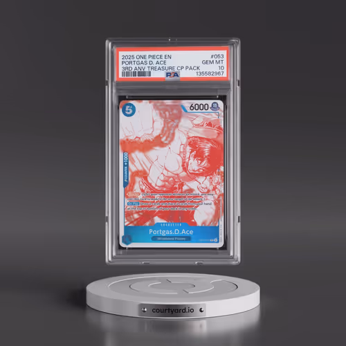 2025 One Piece 3rd Anniversary! One Piece Card Treasure Campaign Pack #053 Portgas D. Ace (PSA 10 GE