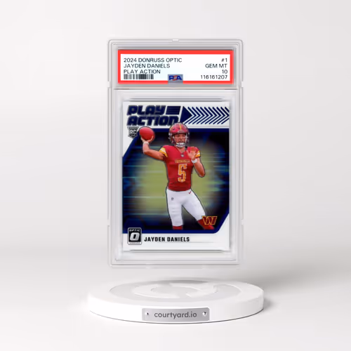 2024 Panini Donruss Optic Play Action #1 Jayden Daniels (PSA 10 GEM MINT)
