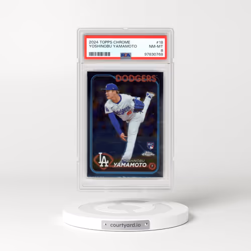 2024 Topps Chrome #18 Yoshinobu Yamamoto (PSA 8 NM-MT)