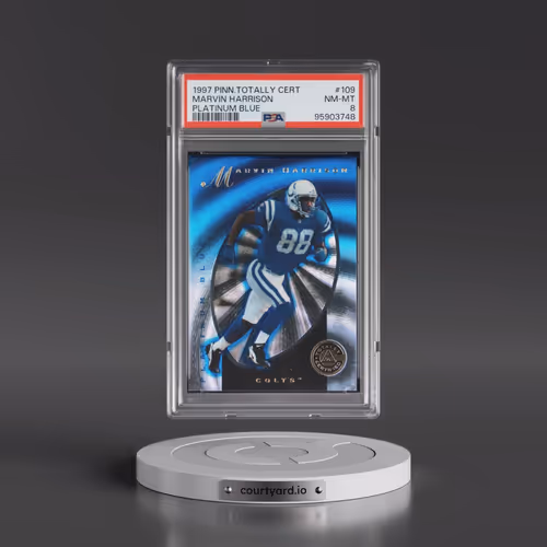1997 Pinnacle Totally Certified #109 Marvin Harrison - Platinum Blue (PSA 8 NM-MT)