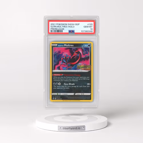 2021 Pokémon Swsh Black Star Promo #125 Galarian Moltres - Holo Prerelease (PSA 10 GEM MINT)