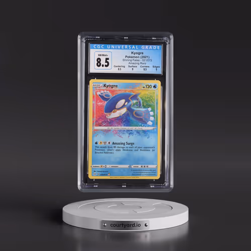 2021 Shining Fates #021/072 Kyogre - Amazing Rare Holo (CGC 8.5 NM-MT+)