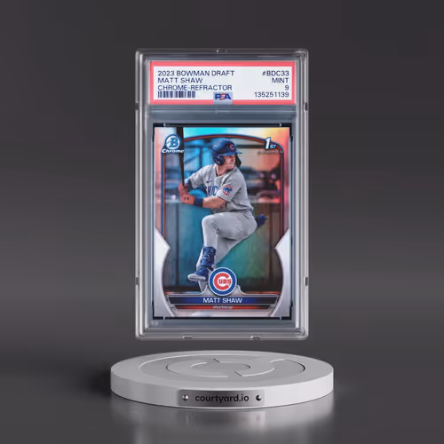 2023 Bowman Draft #BDC33 Matt Shaw - Chrome-Refractor (PSA 9 MINT)