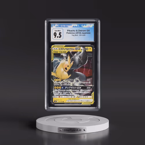 2018 Tag Bolt #031/095 Pikachu & Zekrom GX - Holo (CGC 10 GEM MINT)