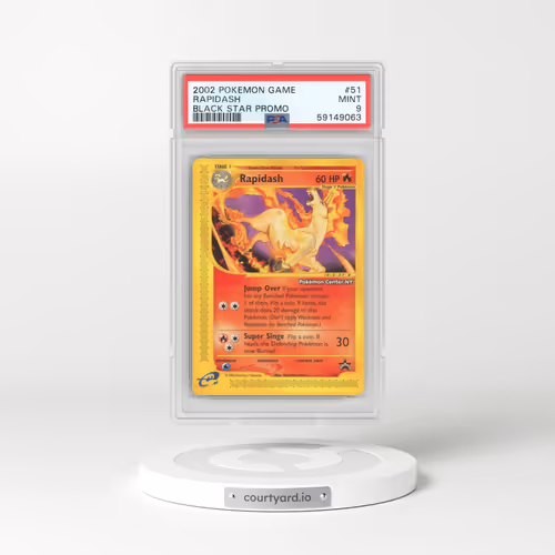 2002 Pokémon Game Promo #51 Rapidash - Black Star-Pokemon Center NY (PSA 9 MINT)