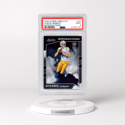 2020 Panini Absolute Introductions #IJH Justin Herbert (PSA 9 MINT)