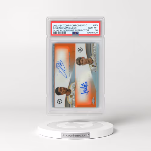 2023-24 Topps Chrome UEFA Club Competitions Chrome Dual Autographs #BG Arda Guler/Jude Bellingham -