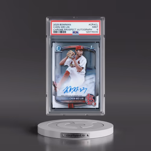2025 Bowman Chrome Prospect Autographs #CPACL Chen-Wei Lin (PSA 9 MINT)