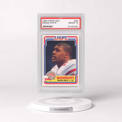 1984 Topps USFL #58 Reggie White (PSA 8 NM-MT)