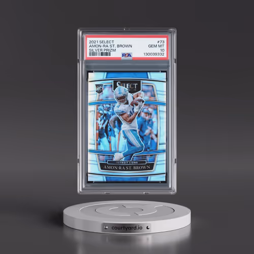 2021 Panini Select #73 Amon-RA St. Brown - Silver Prizm (PSA 10 GEM MINT)