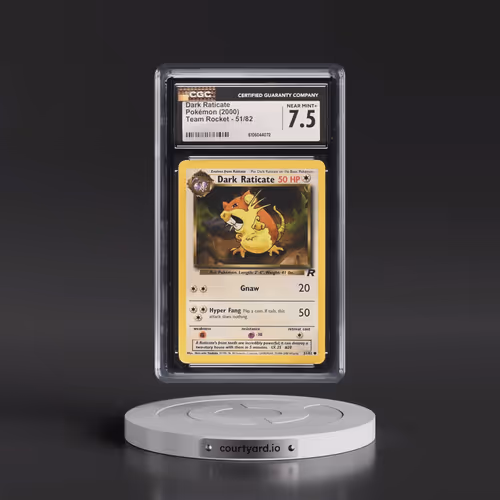 1999 Team Rocket #51/82 Dark Raticate (CGC 7.5 NM+)