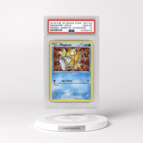 2016 Pokémon XY Black Star Promo #XY143 Magikarp - Holo Shiny Mega Gyarados (PSA 10 GEM MINT)