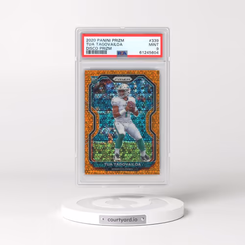 2020 Panini Prizm #339 Tua Tagovailoa - Disco Prizm (PSA 9 MINT)
