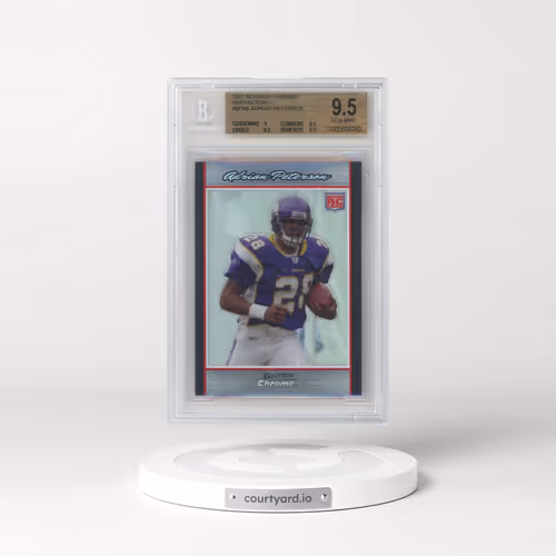 2007 Bowman Chrome #BC65 Adrian Peterson - Refractor (BGS 9.5 GEM MINT)