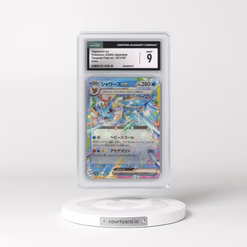 2024 Pokémon Sv8a-Terastal Fest EX #031 Vaporeon EX - Holo (CGC 9 MINT)