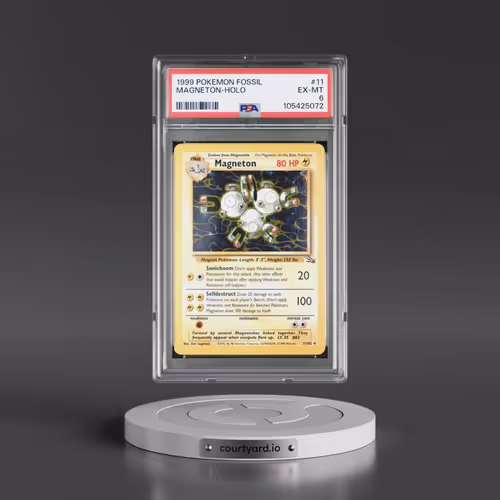 1999 Pokémon Fossil #11 Magneton - Holo (PSA 6 EX-MT)