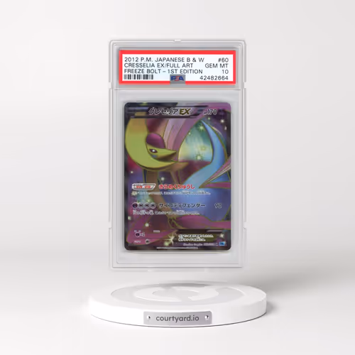 2012 Pokémon Black & White Freeze Bolt #060 Cresselia EX - 1st Edition Holo Full Art (PSA 10 GEM MINT)