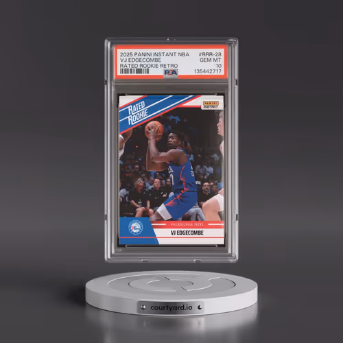 2025 Panini Instant NBA Rated Rookie Retro #RRR-28 VJ Edgecombe (PSA 10 GEM MINT)