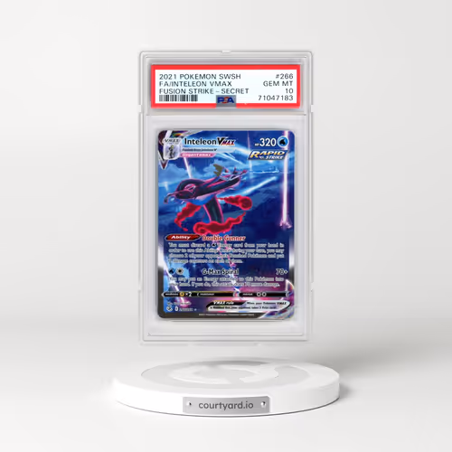 2021 Pokémon Sword & Shield Fusion Strike #266 Inteleon Vmax - Full Art Secret (PSA 10 GEM MINT)