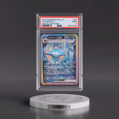 2024 Pokémon Sv8a-Terastal Fest EX #205 Vaporeon EX - Holo Special Art Rare (PSA 9 MINT)