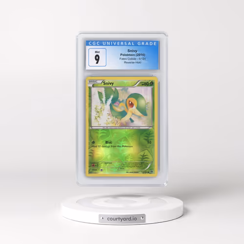 2016 Fates Collide #5/124 Snivy - Reverse Holo (CGC 9 MINT)