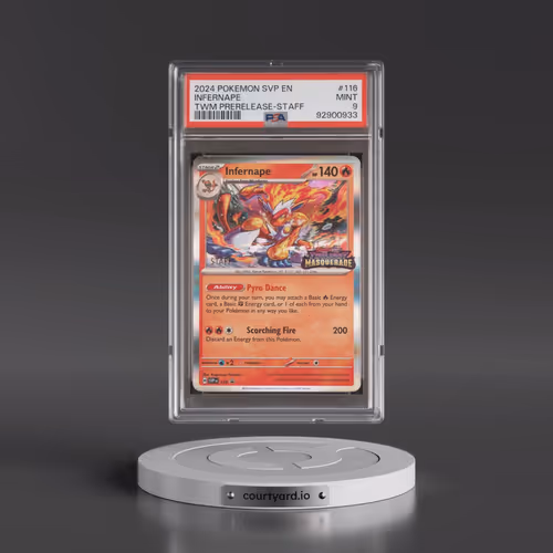 2024 Pokémon Svp EN-SV Black Star Promo #116 Infernape - Twilight Masquerade Prerelease-Staff (PSA 9