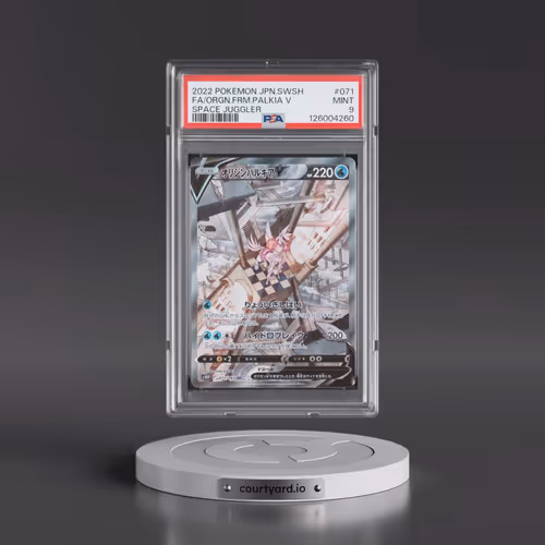 2022 Pokémon Sword & Shield Space Juggler #071 Origin Forme Palkia V - Holo Full Art (PSA 9 MINT)