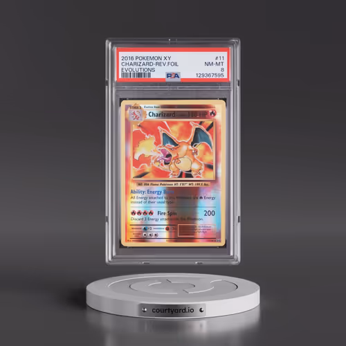 2016 Pokémon XY Evolutions #11 Charizard - Reverse Foil (PSA 8 NM-MT)