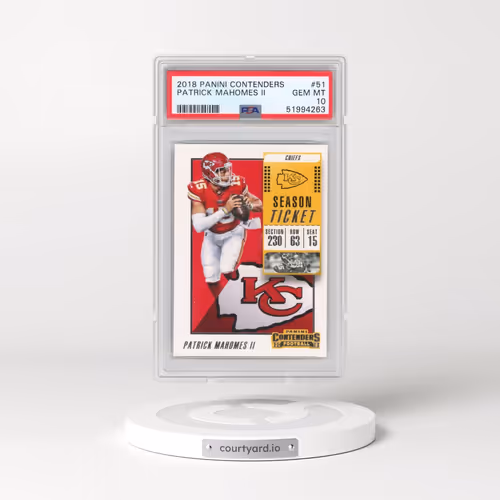 2018 Panini Contenders #51 Patrick Mahomes II (PSA 10 GEM MINT)