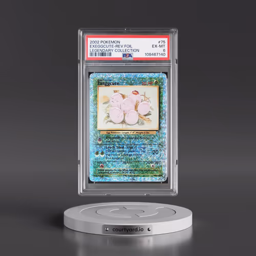 2002 Pokémon Legendary Collection #75 Exeggcute - Reverse Foil (PSA 6 EX-MT)