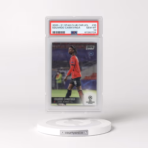 2020 Stadium Club Chrome UEFA Champions League #35 Eduardo Camavinga (PSA 10 GEM MINT)