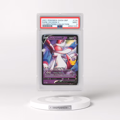 2021 Pokémon Swsh Black Star Promo #134 Dark Sylveon V - Holo Celebrations Collection (PSA 9 MINT)