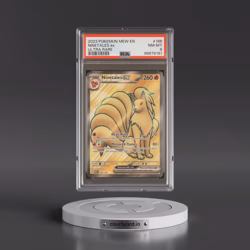 2023 Pokémon Mew EN-151 #186 Ninetales EX - Holo Ultra Rare (PSA 8 NM-MT)